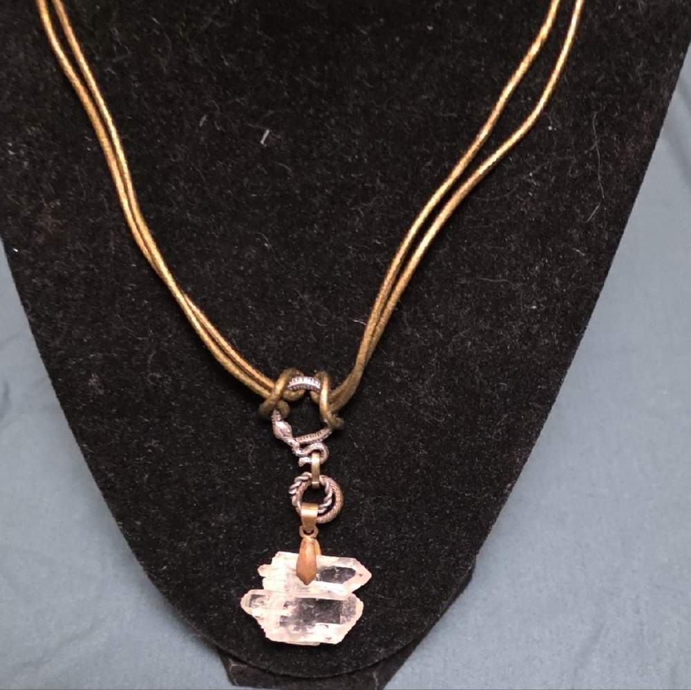 Gold and Silver Pendant Necklace